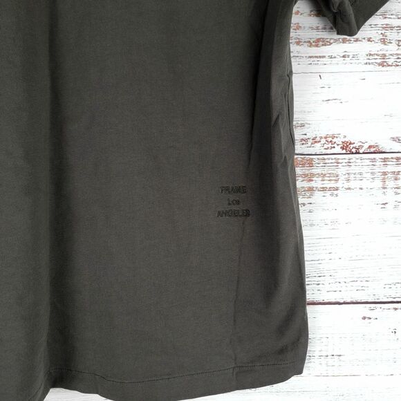 FRAME Logo Tee T Shirt Mens Size M Brown Casual Short Sleeve lmts0393 - Picture 7 of 10